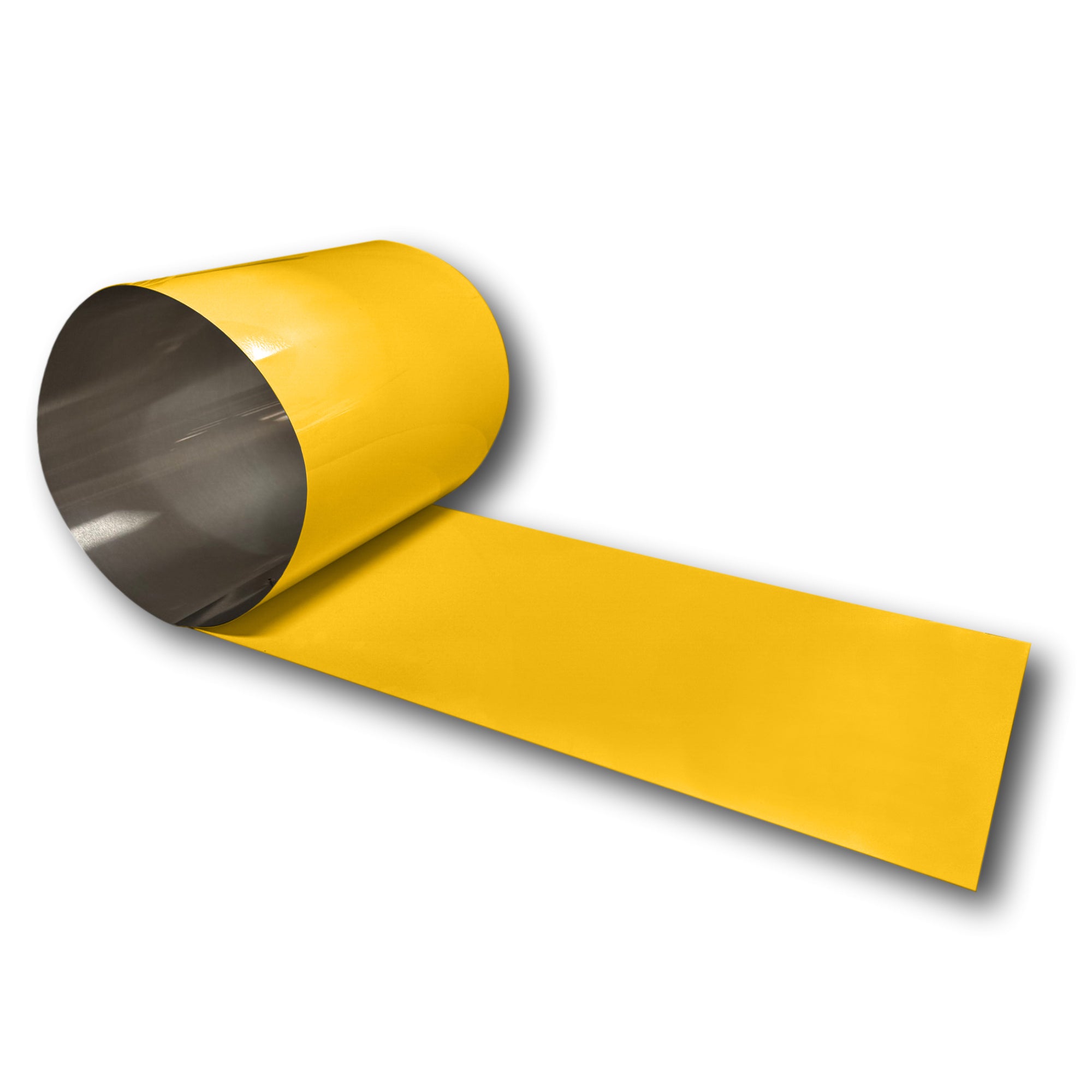 A roll of 0.030" Painted Aluminum that is Yellow in color.