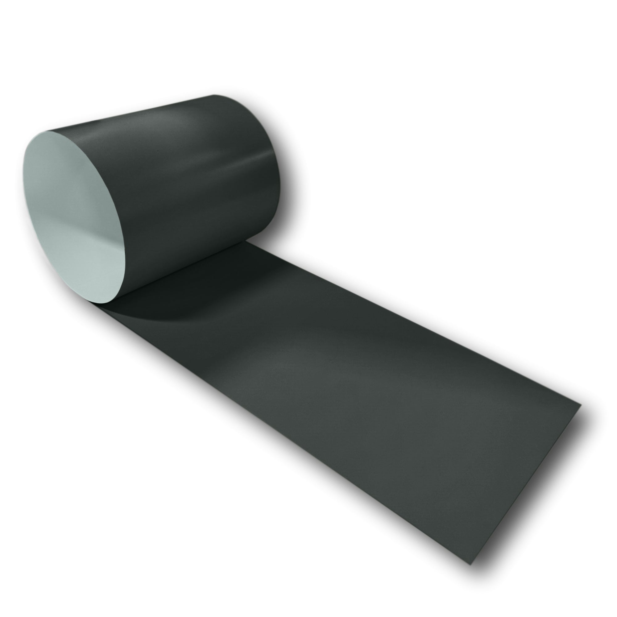 A roll of 24 Gauge Painted Steel Flashing that is Dark Bronze in color.
