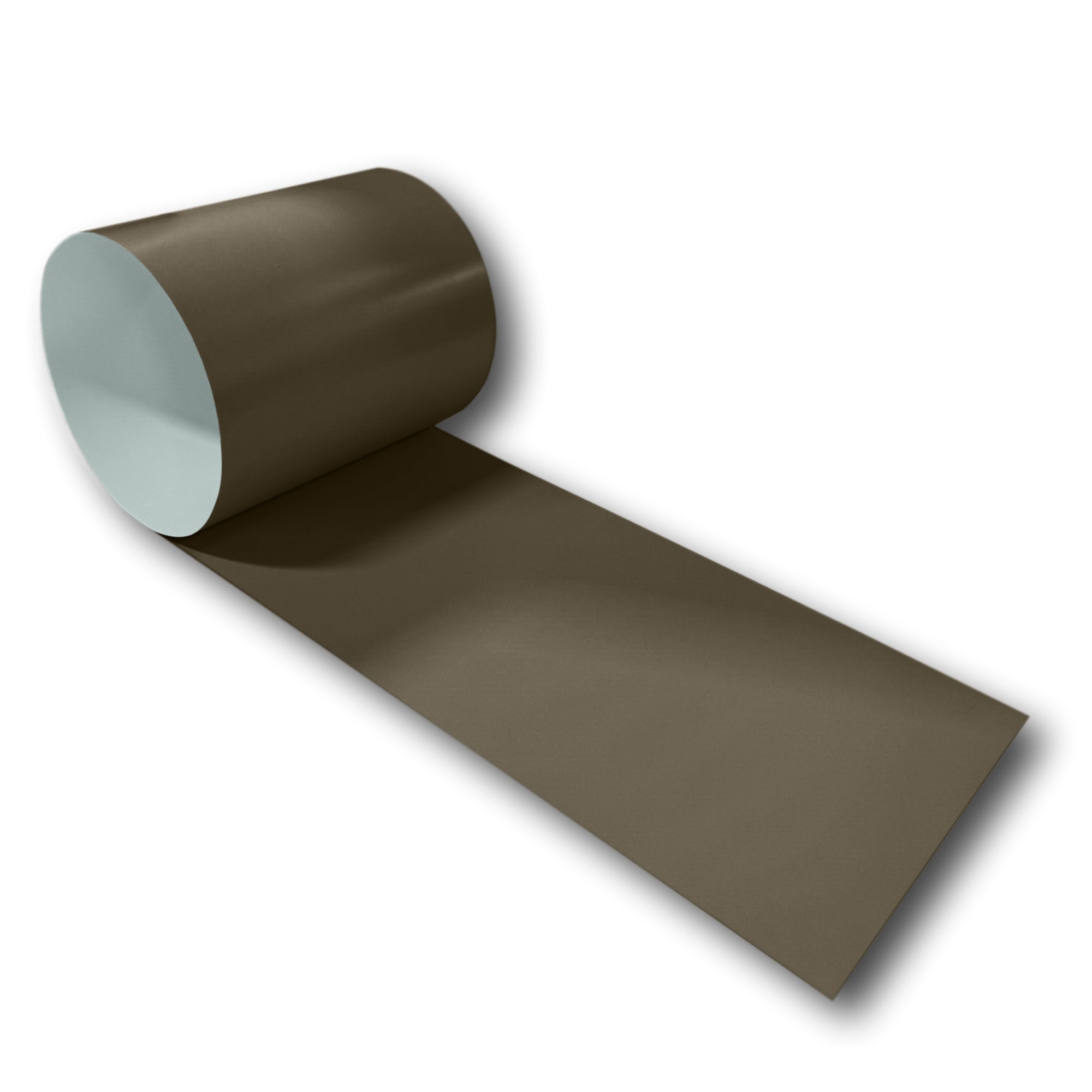 A roll of 24 Gauge Painted Steel Flashing that is Medium Bronze in color.