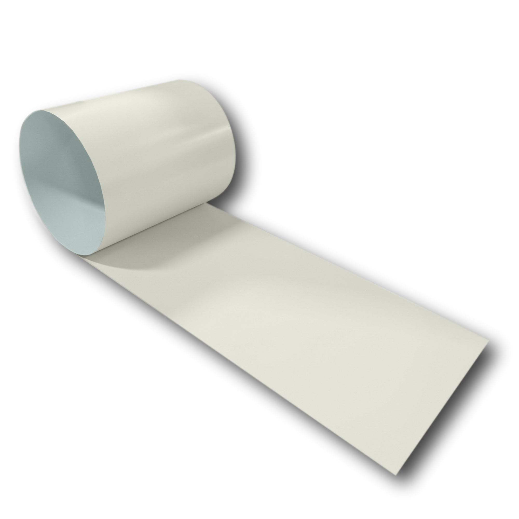 A roll of 24 Gauge Painted Steel Flashing that is Sandstone in color.