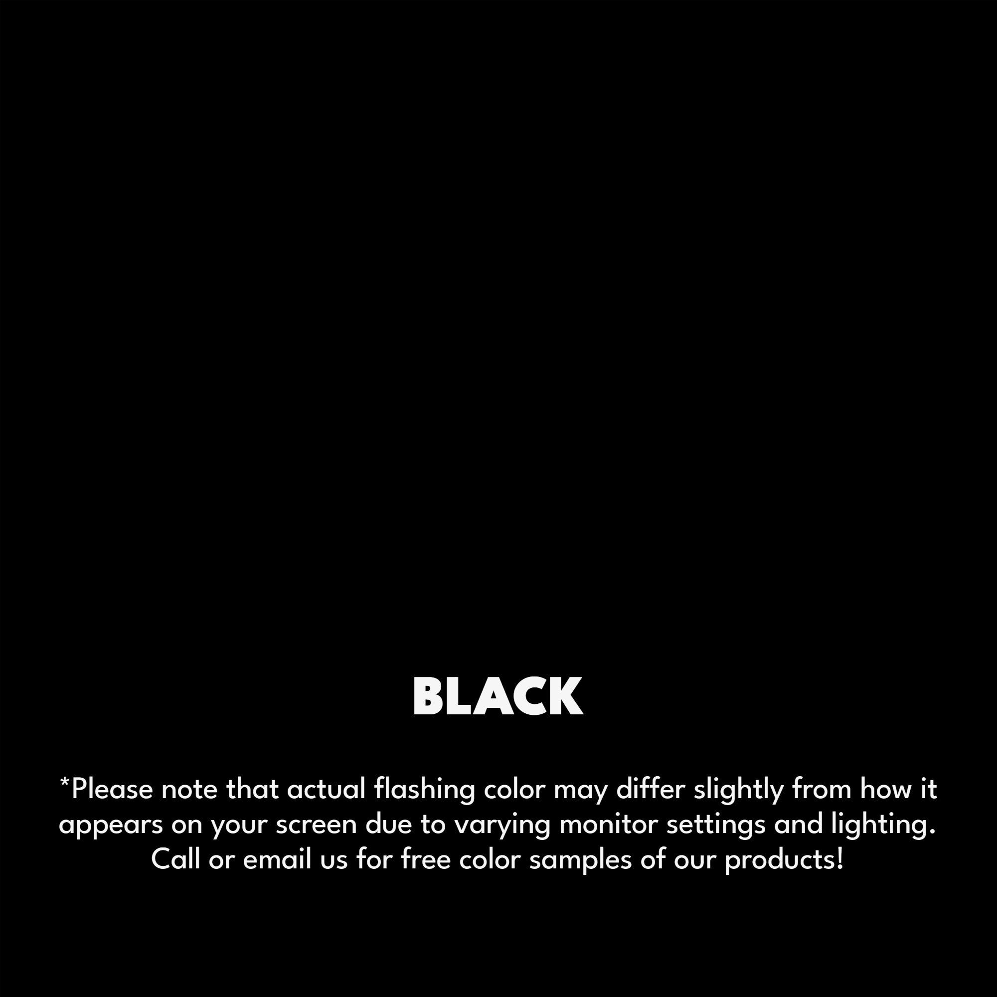 A texture photo of the Smooth Finish Aluminum that reads, "Black: Please note that actual flashing color may differ slightly from how it appears on your screen due to varying monitor settings and lighting. Call or email us for free color samples of our products!"