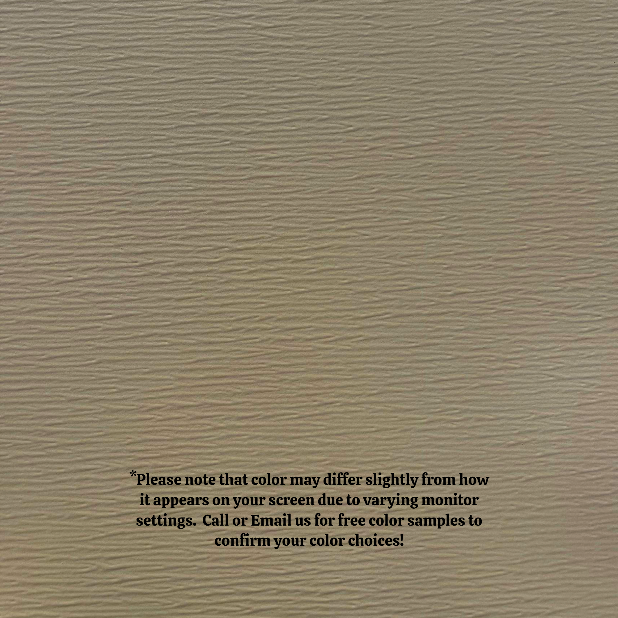 A close up of the texture of the Woodgrain Finish Aluminum Trim Coil that is Clay in color.