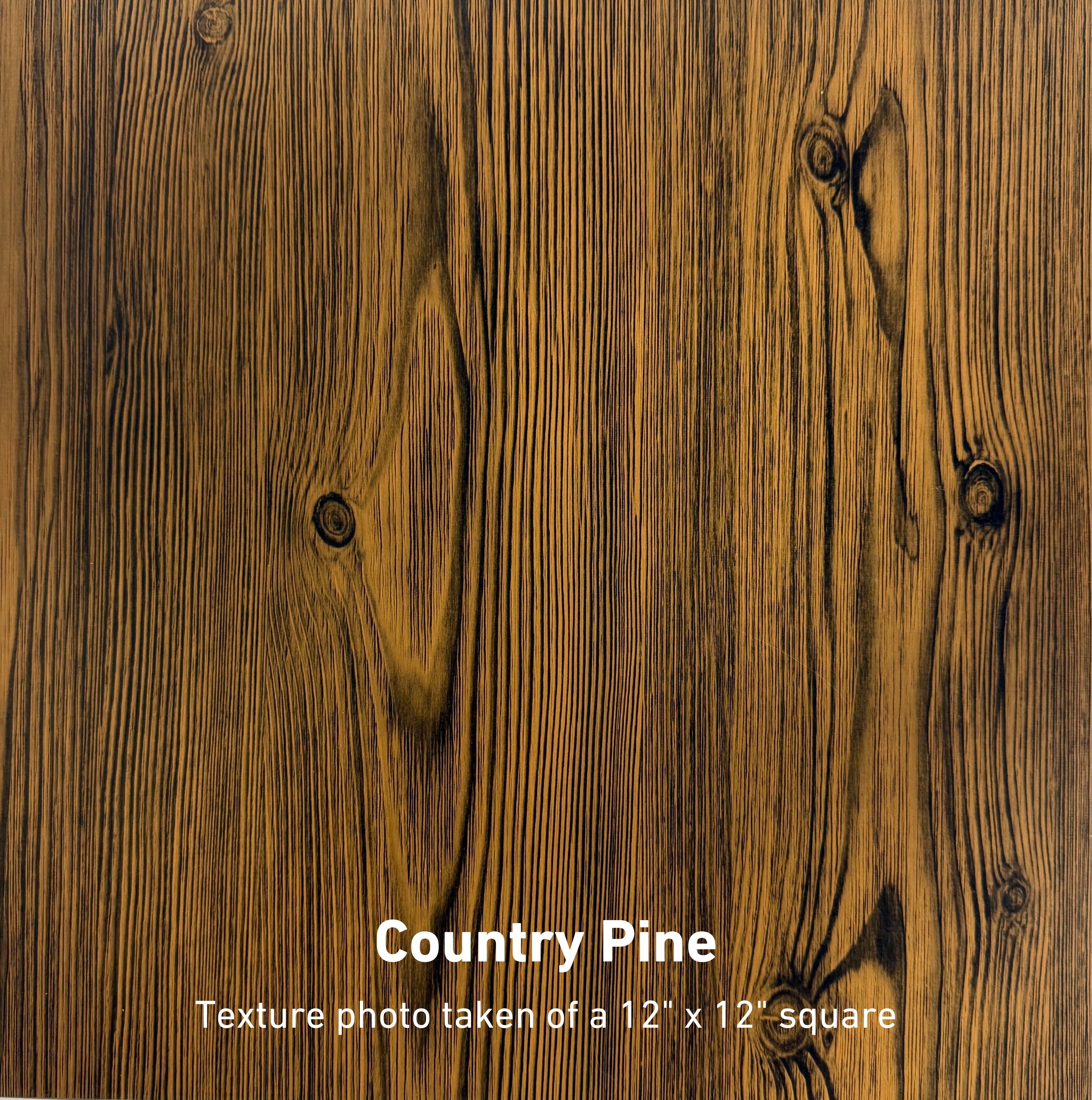 A close-up of the texture of the Country Pine pattern that was taken from a 12" x 12" square of the material.