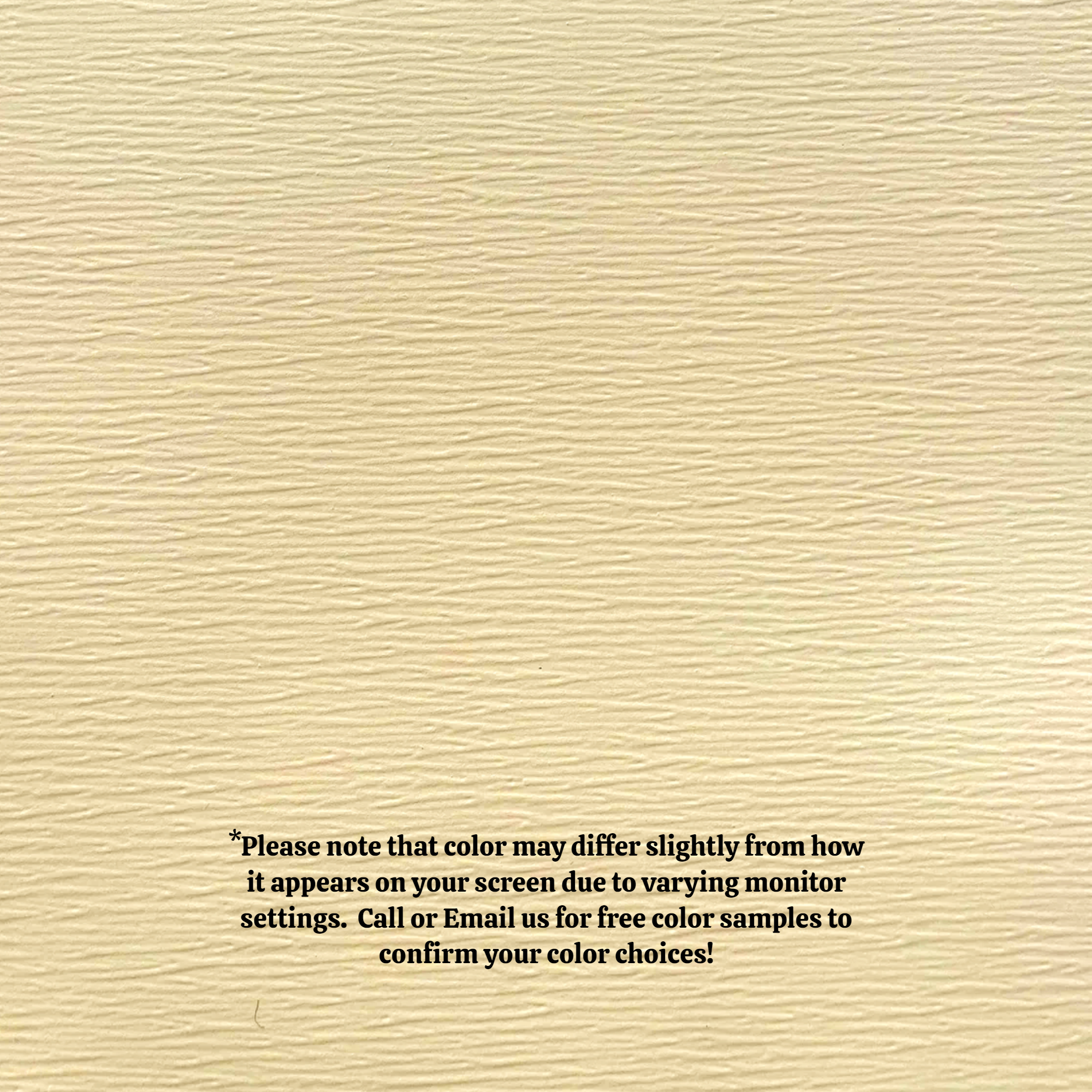 A close up of the texture of the Woodgrain Finish Aluminum Trim Coil that is Cream in color.