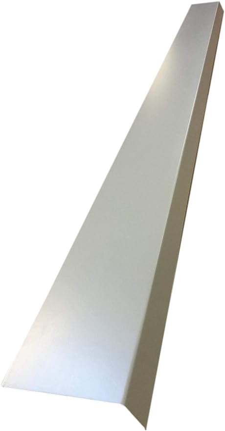 A single piece of Roof Drip Edge Flashing that is used to install over fascia underneath roof shingles to prevent rain water from dripping over fascia. The Drip Edge is made from 26 gauge painted steel and is Ash Gray in color.