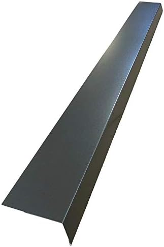A single piece of Roof Drip Edge Flashing that is used to install over fascia underneath roof shingles to prevent rain water from dripping over fascia. The Drip Edge is made from 26 gauge painted steel and is Burnished Slate in color.