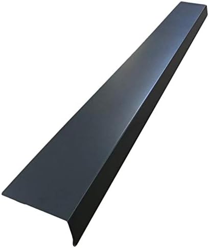 A single piece of Roof Drip Edge Flashing that is used to install over fascia underneath roof shingles to prevent rain water from dripping over fascia. The Drip Edge is made from 26 gauge painted steel and is Charcoal Gray in color.