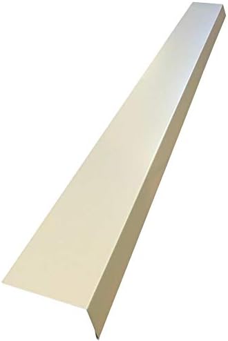 A single piece of Roof Drip Edge Flashing that is used to install over fascia underneath roof shingles to prevent rain water from dripping over fascia. The Drip Edge is made from 26 gauge painted steel and is Sahara Tan in color.