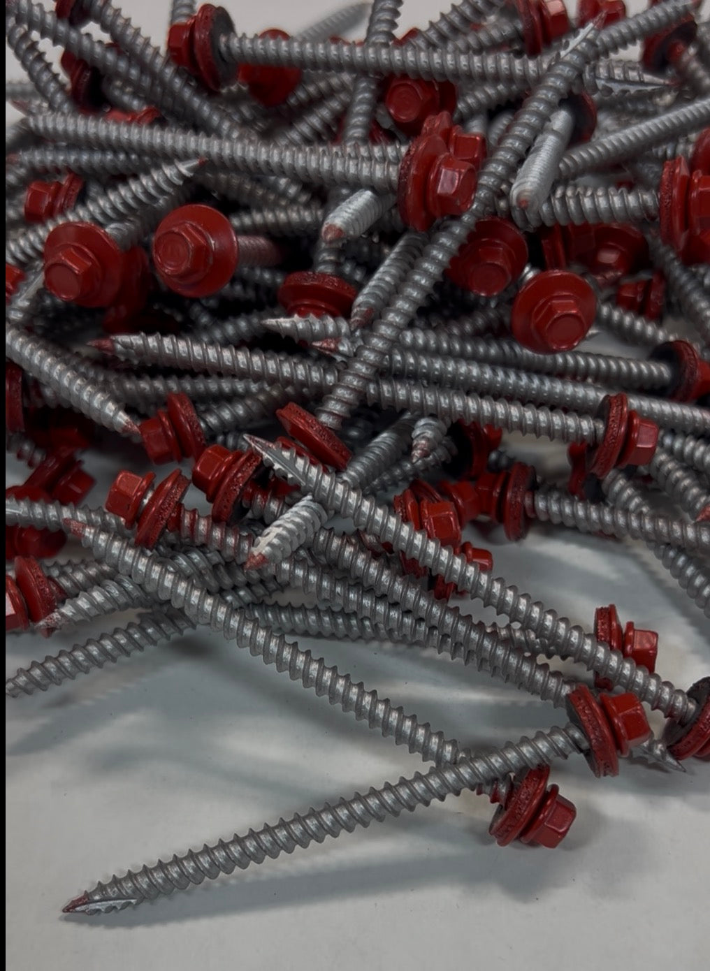 CRAZY CHEAP!!! 3 Inch Long Red Metal Roofing Screws (250 Count)
