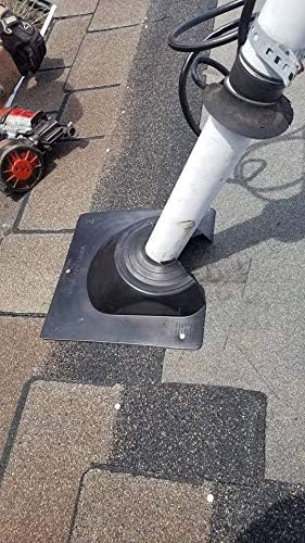 The Garrdal 2-Piece Pipe Flashing Boot After the first piece has been installed over an existing pipe on a shingle roof.