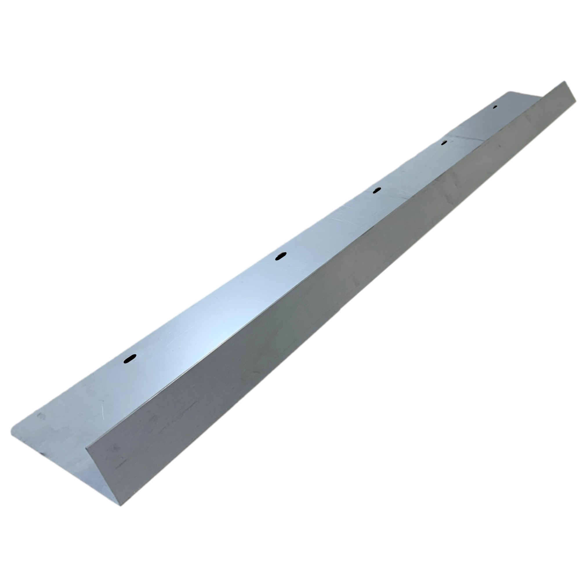 A shingle roof rain diverter that is meant to install over door ways and windows to divert rain water. The rain diverter is made of 26 gauge Paintable Steel.