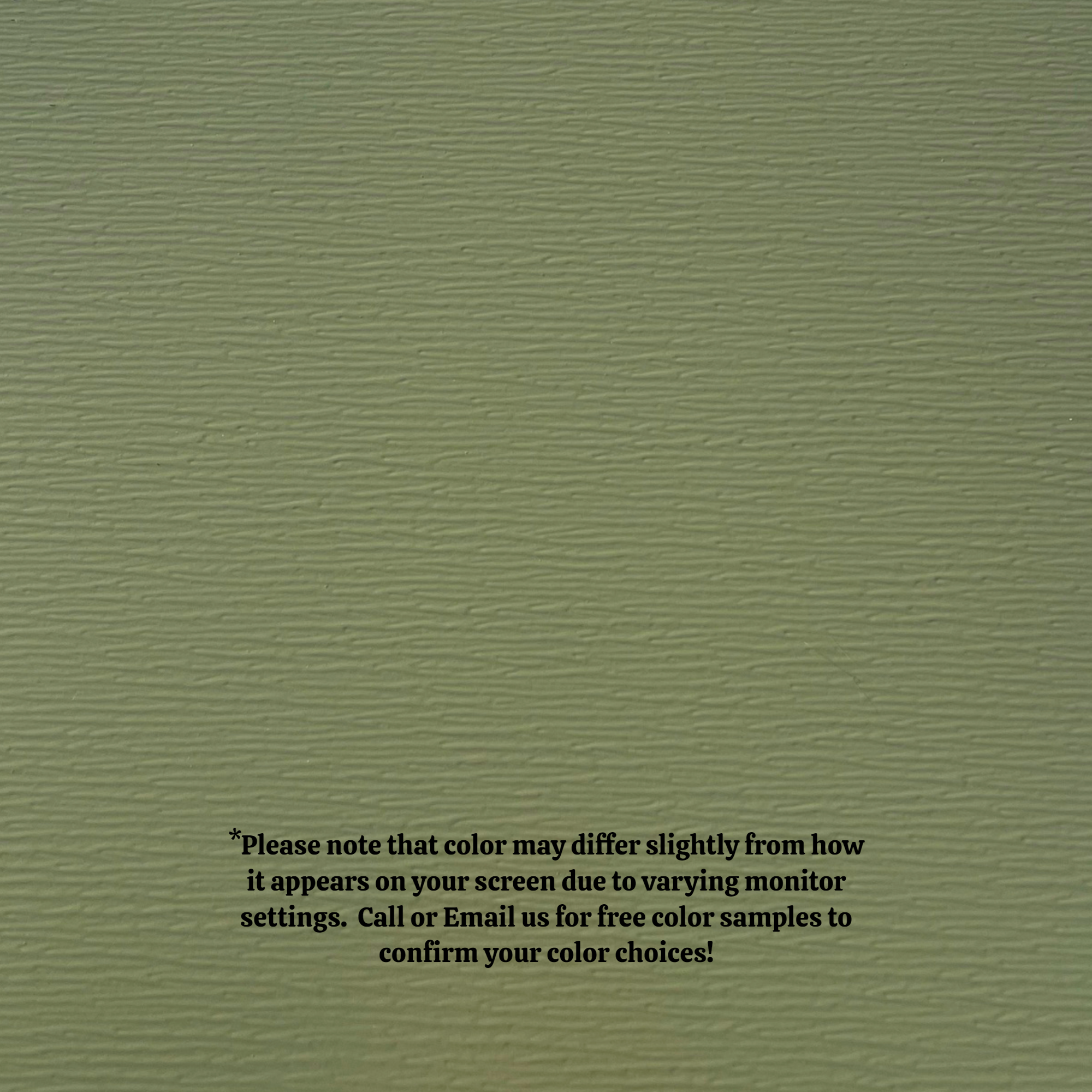 A close up of the texture of the Woodgrain Finish Aluminum Trim Coil that is Spruce Green in color.
