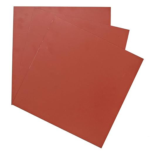 A spread of 3 Sheet Metal Squares that are Barn Red Painted Steel.