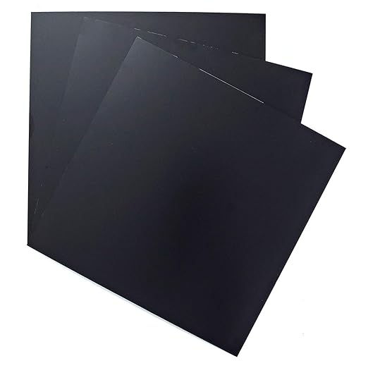 A spread of 3 Sheet Metal Squares that are Black Painted Steel.