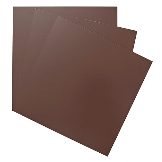 A spread of 3 Sheet Metal Squares that are Brown Painted Steel.