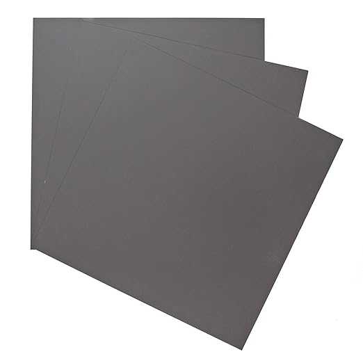 A spread of 3 Sheet Metal Squares that are Charcoal Gray Painted Steel.