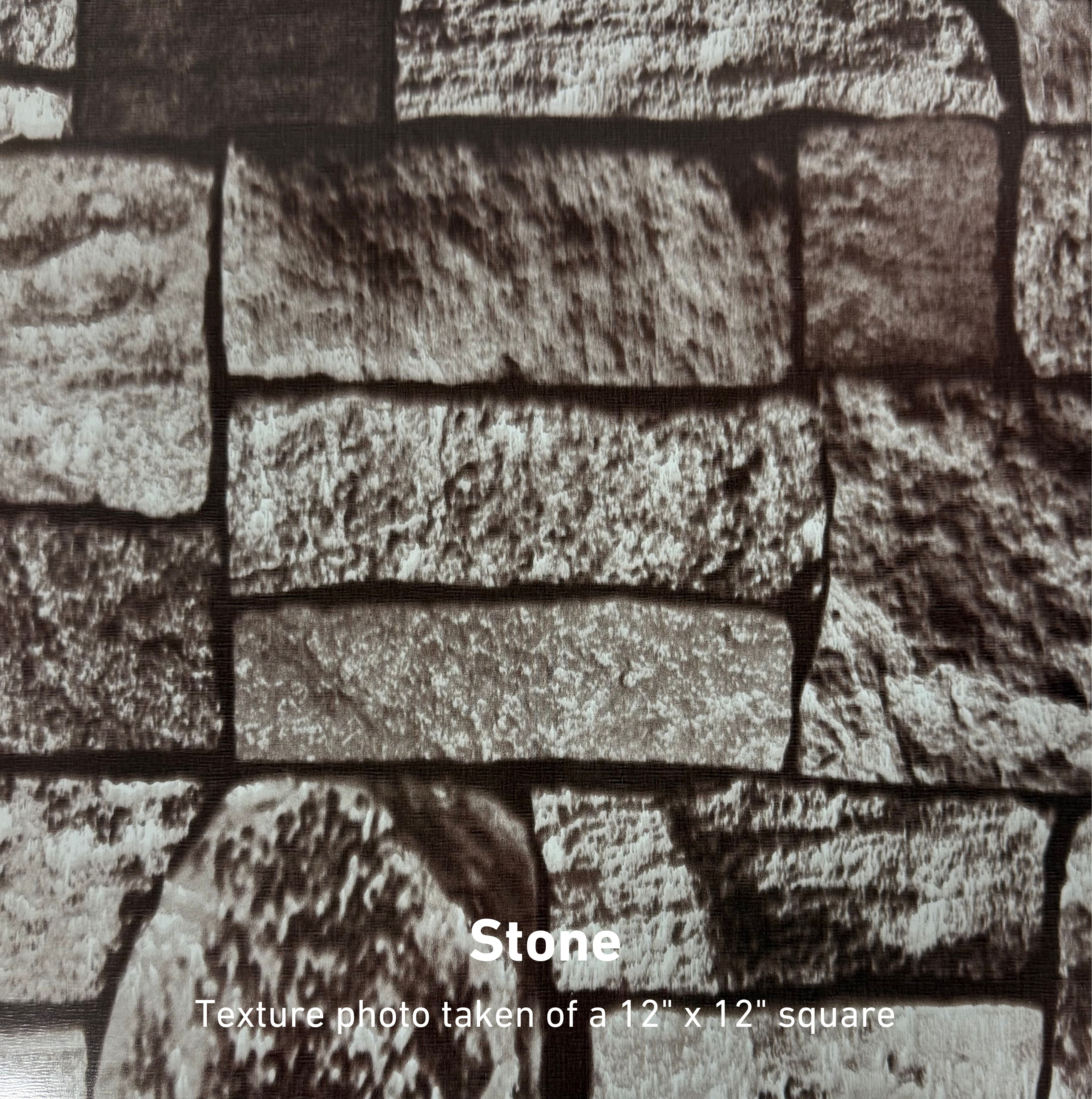 A close-up of the texture of the Stone pattern that was taken from a 12" x 12" square of the material.