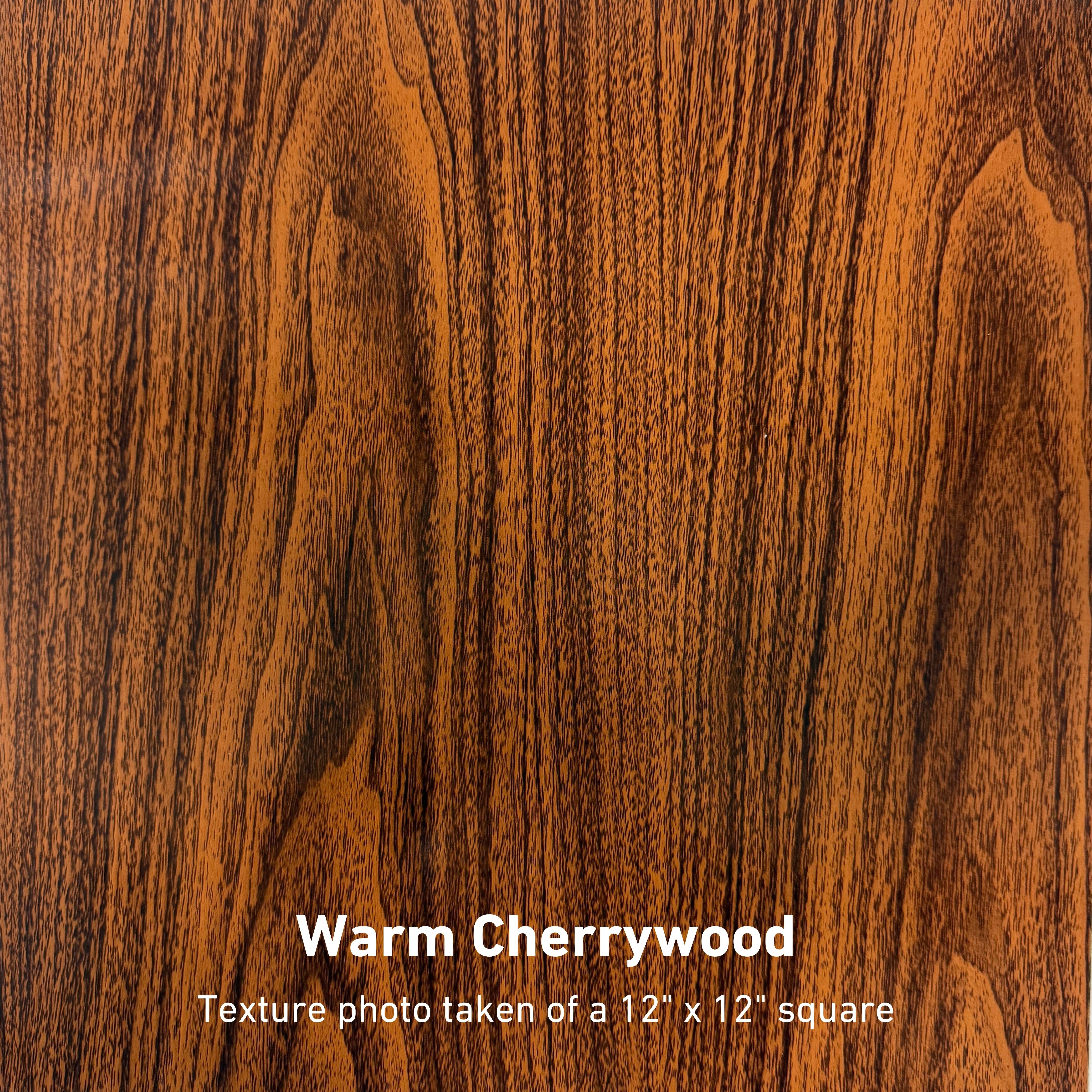 A close-up of the texture of the Warm Cherrywood pattern that was taken from a 12" x 12" square of the material.