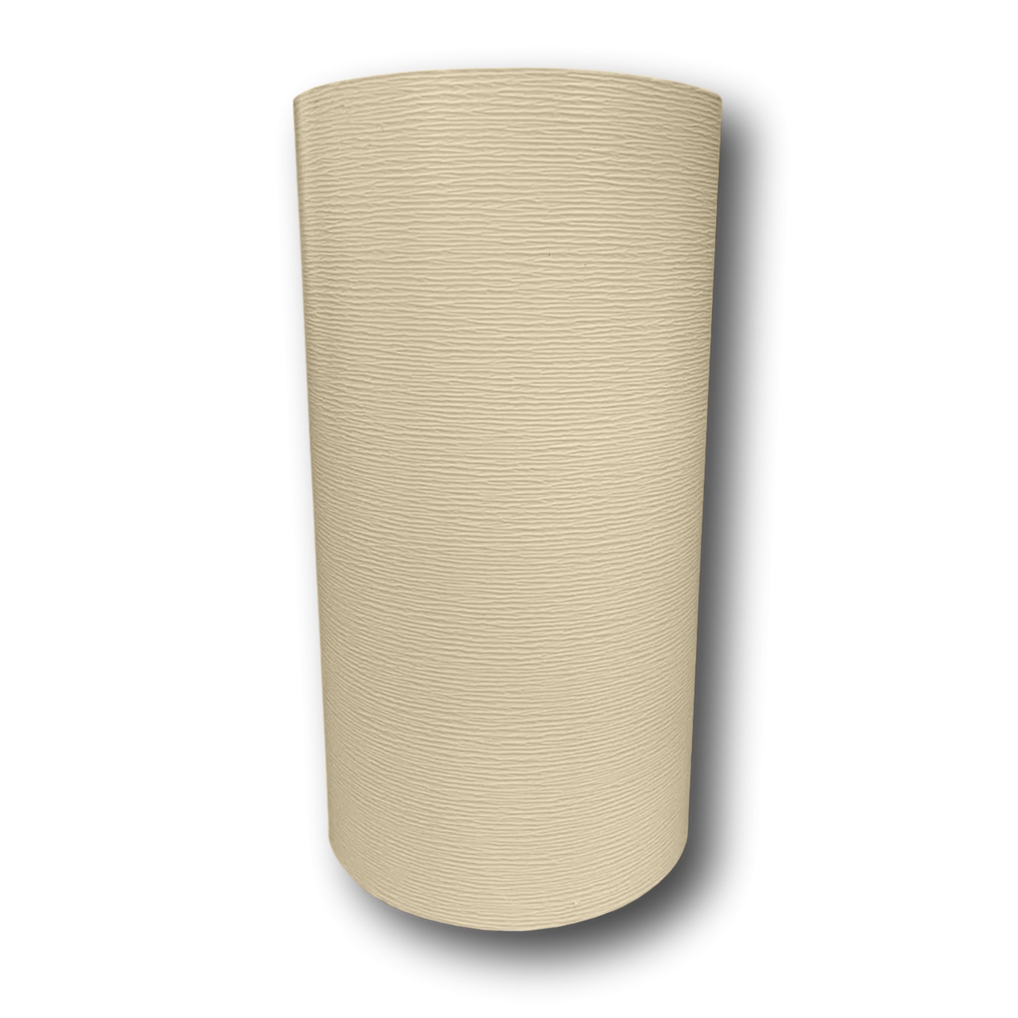 A roll of Woodgrain Finish Aluminum Trim Coil that is most commonly used for wrapping fascia, and door and window trim. The color is Almond.