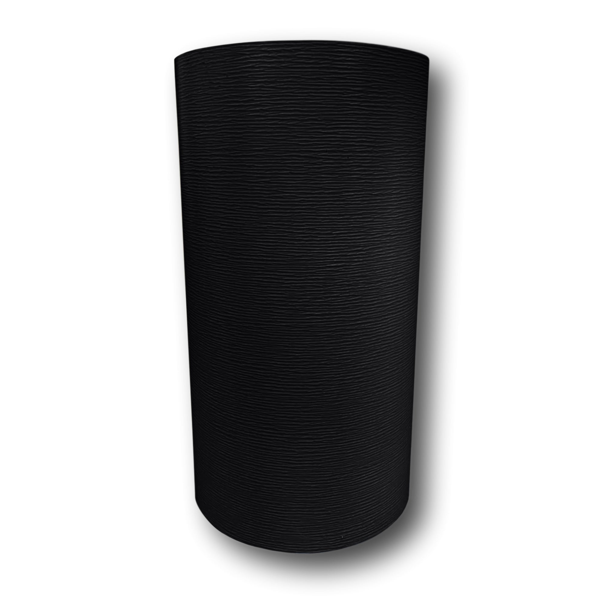 A roll of Woodgrain Finish Aluminum Trim Coil that is most commonly used for wrapping fascia, and door and window trim. The color is Black.