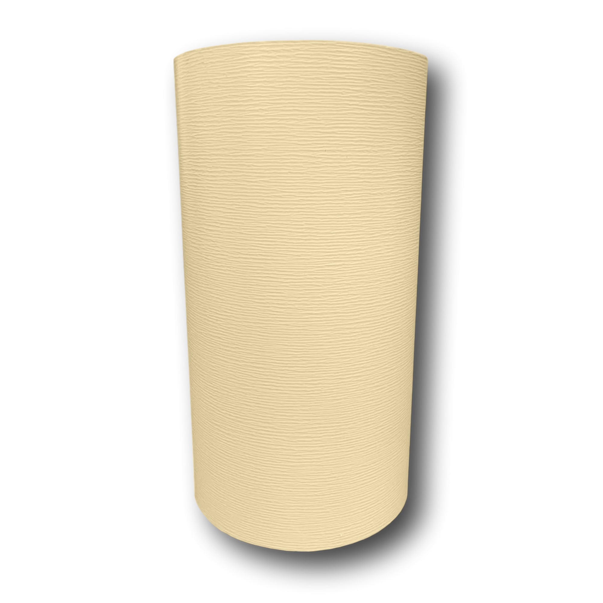 A roll of Woodgrain Finish Aluminum Trim Coil that is most commonly used for wrapping fascia, and door and window trim. The color is Cream.