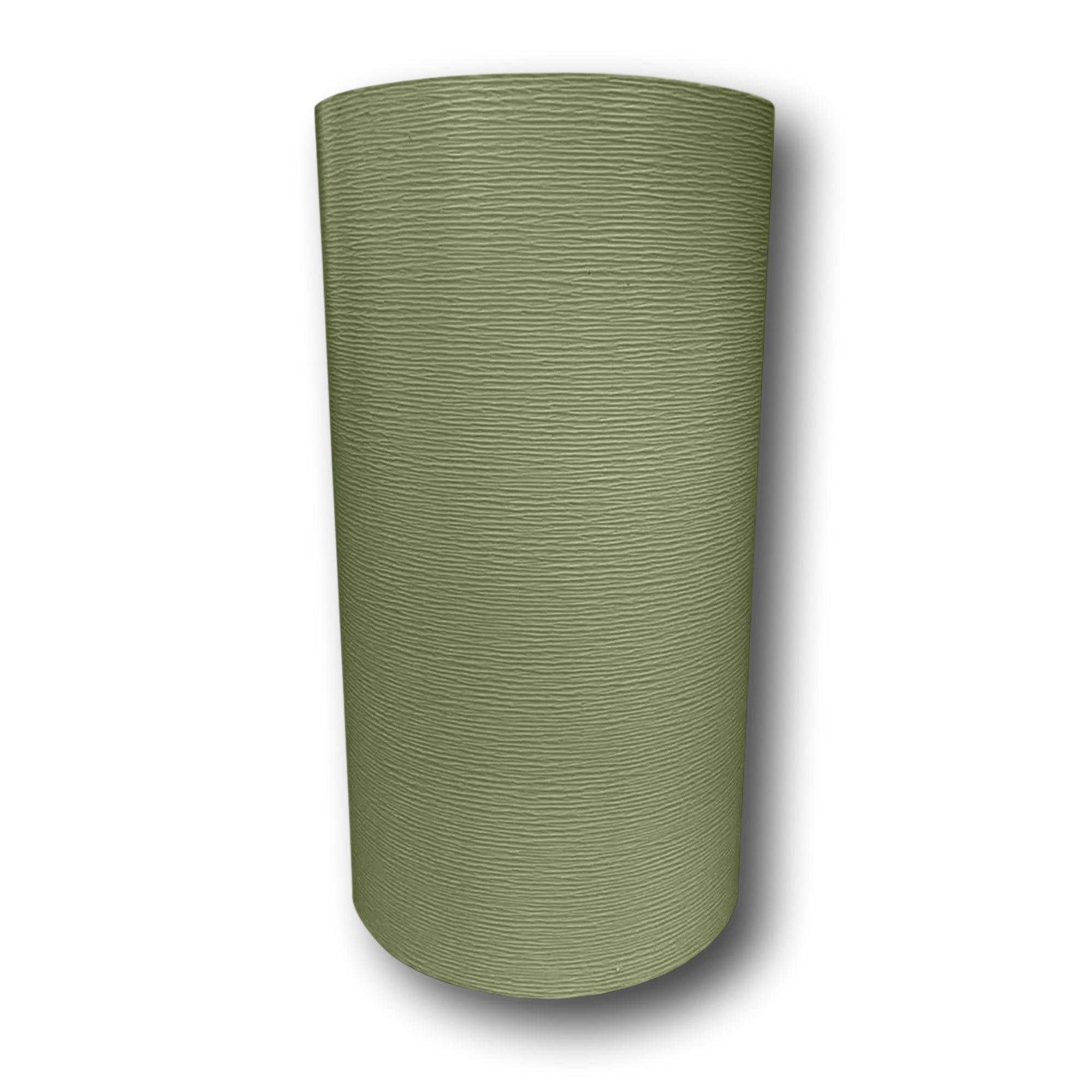 A roll of Woodgrain Finish Aluminum Trim Coil that is most commonly used for wrapping fascia, and door and window trim. The color is Spruce Green.