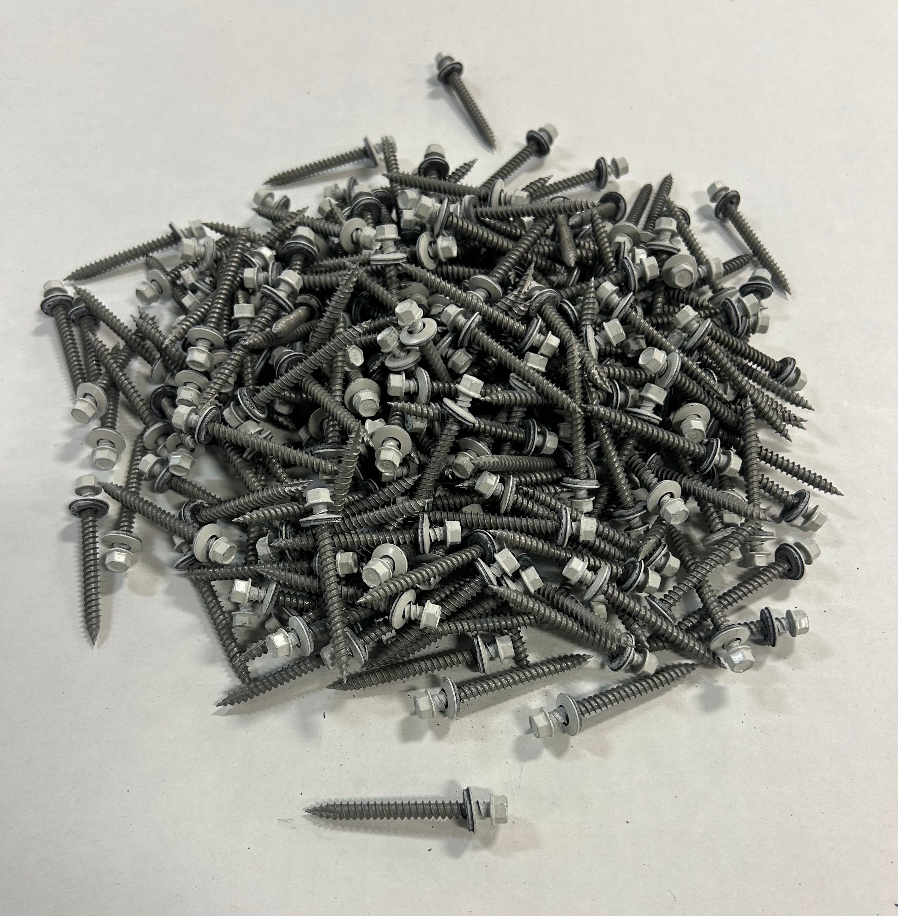 CRAZY CHEAP!!! 2 Inch long White Metal Roofing Screws (250 Count)