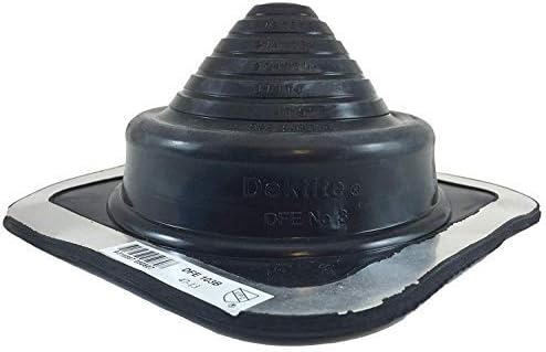 Dektite Black EPDM Square Base  - Metal Roofing Pipe Flashing Boots