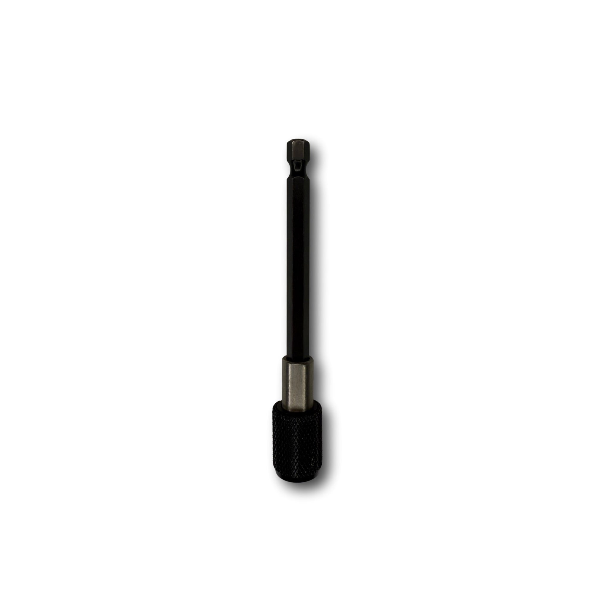 A 4 inch long hex bit driver quick-change extension. 