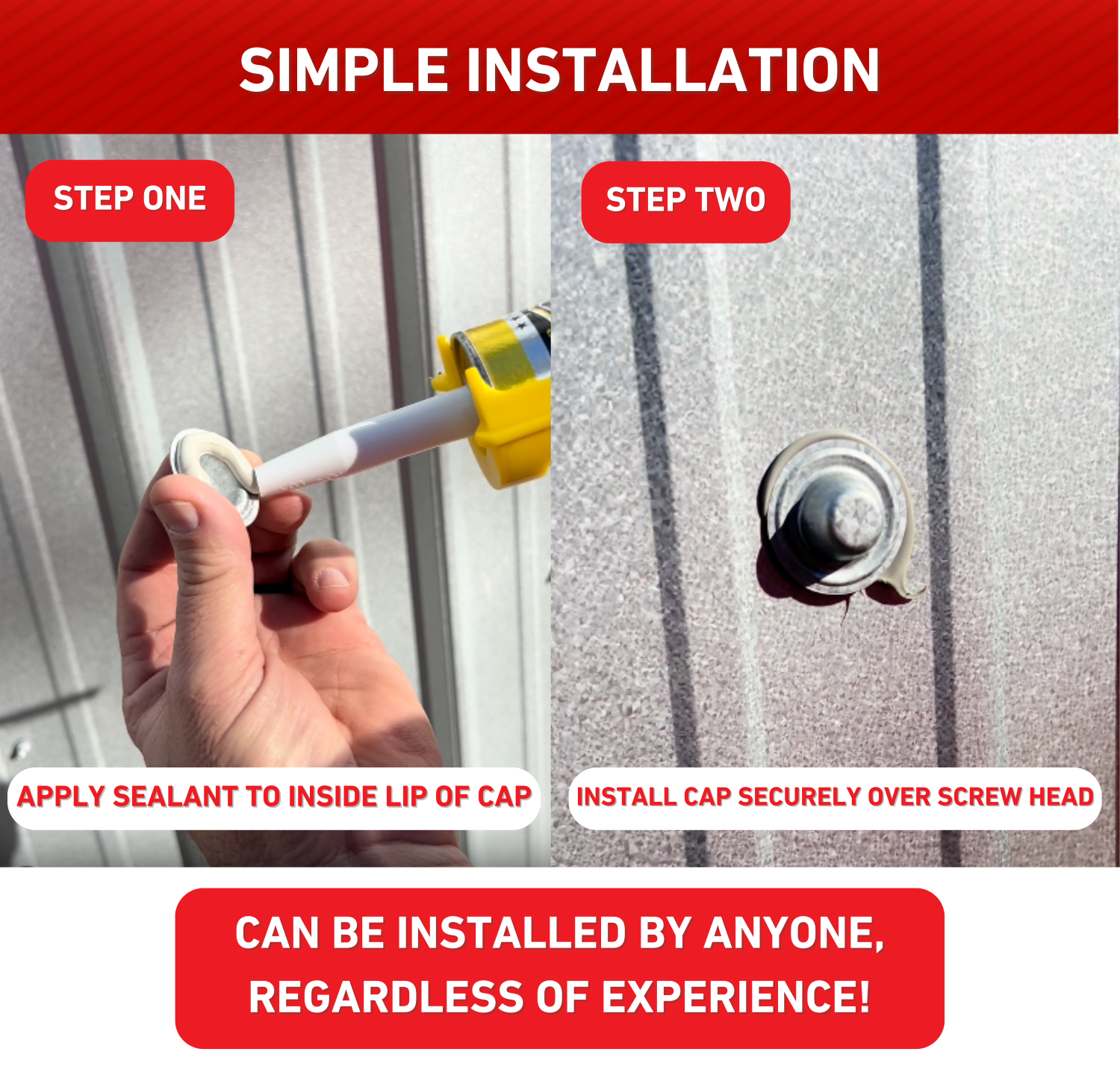 Screw Caps - Seals Over Existing Screws