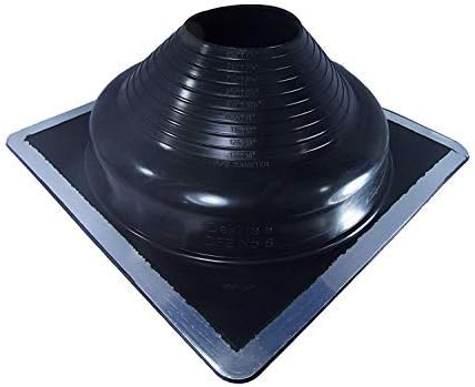 Dektite Black EPDM Square Base  - Metal Roofing Pipe Flashing Boots