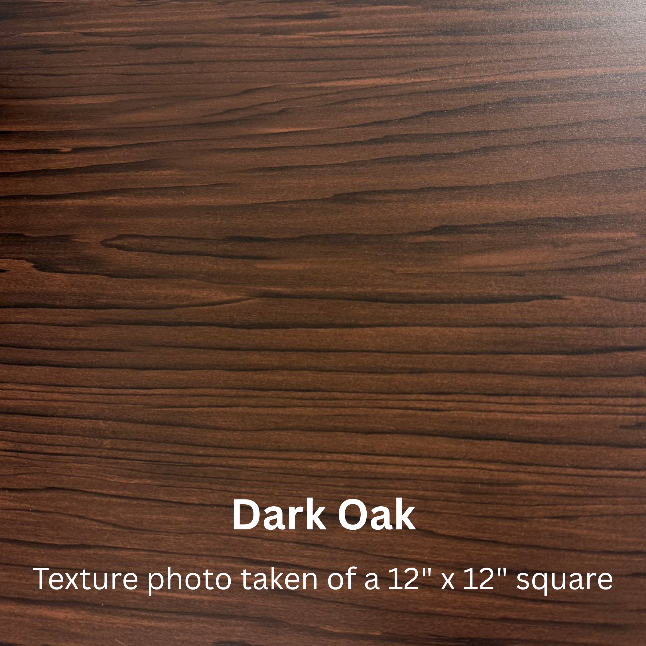 A close-up of the texture of the Dark Oak pattern that was taken from a 12" x 12" square of the material. 