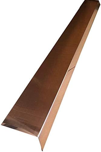 A single piece of Roof Drip Edge Flashing that is used to install over fascia underneath roof shingles to prevent rain water from dripping over fascia. The Drip Edge is made from 16 ounce pure copper. 