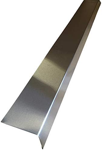A single piece of Roof Drip Edge Flashing that is used to install over fascia underneath roof shingles to prevent rain water from dripping over fascia. The Drip Edge is made from 26 gauge Stainless Steel. 