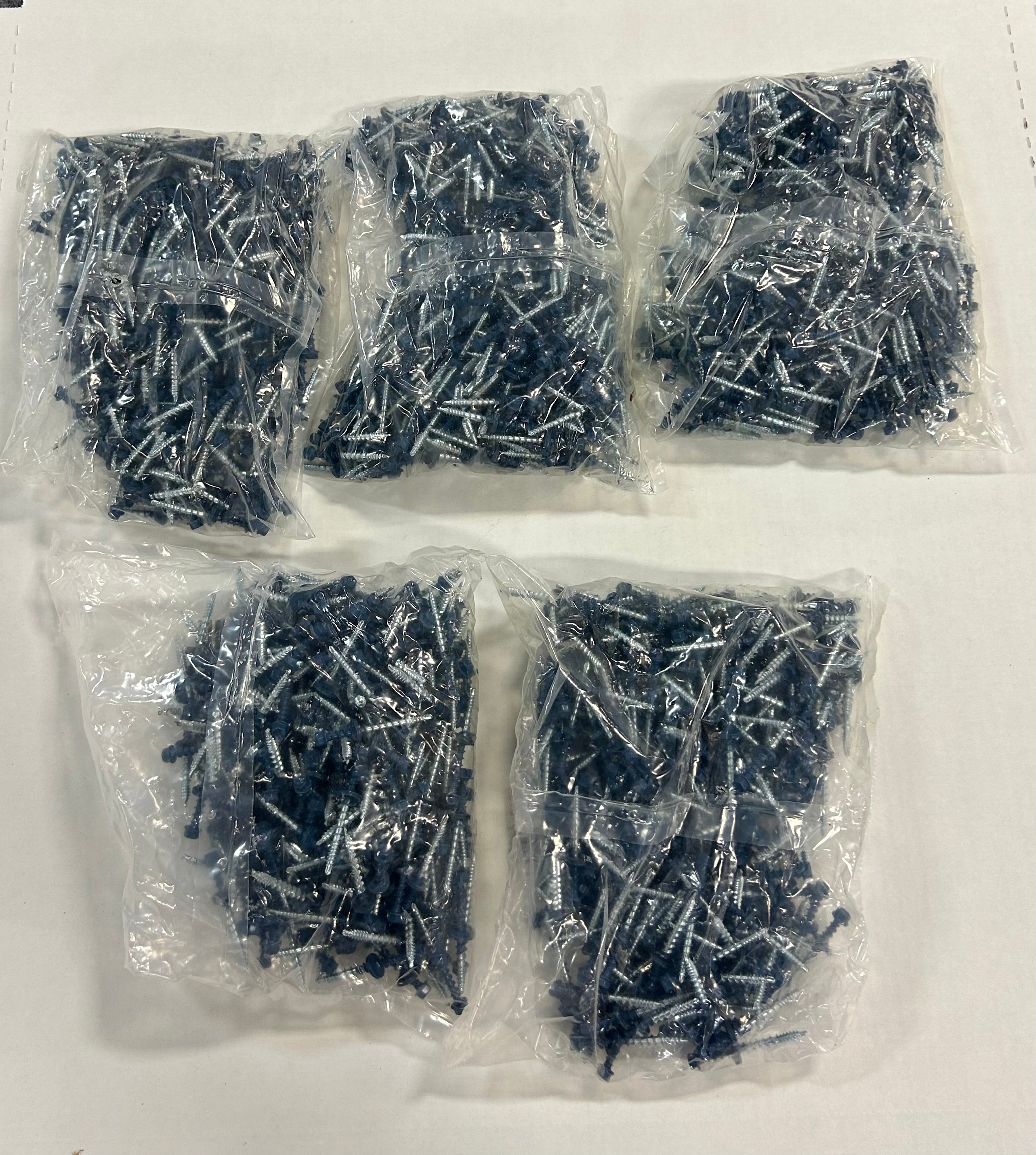 CRAZY CHEAP!!! 2 Inch long Regal Blue Metal Roofing Screws (250 Count)