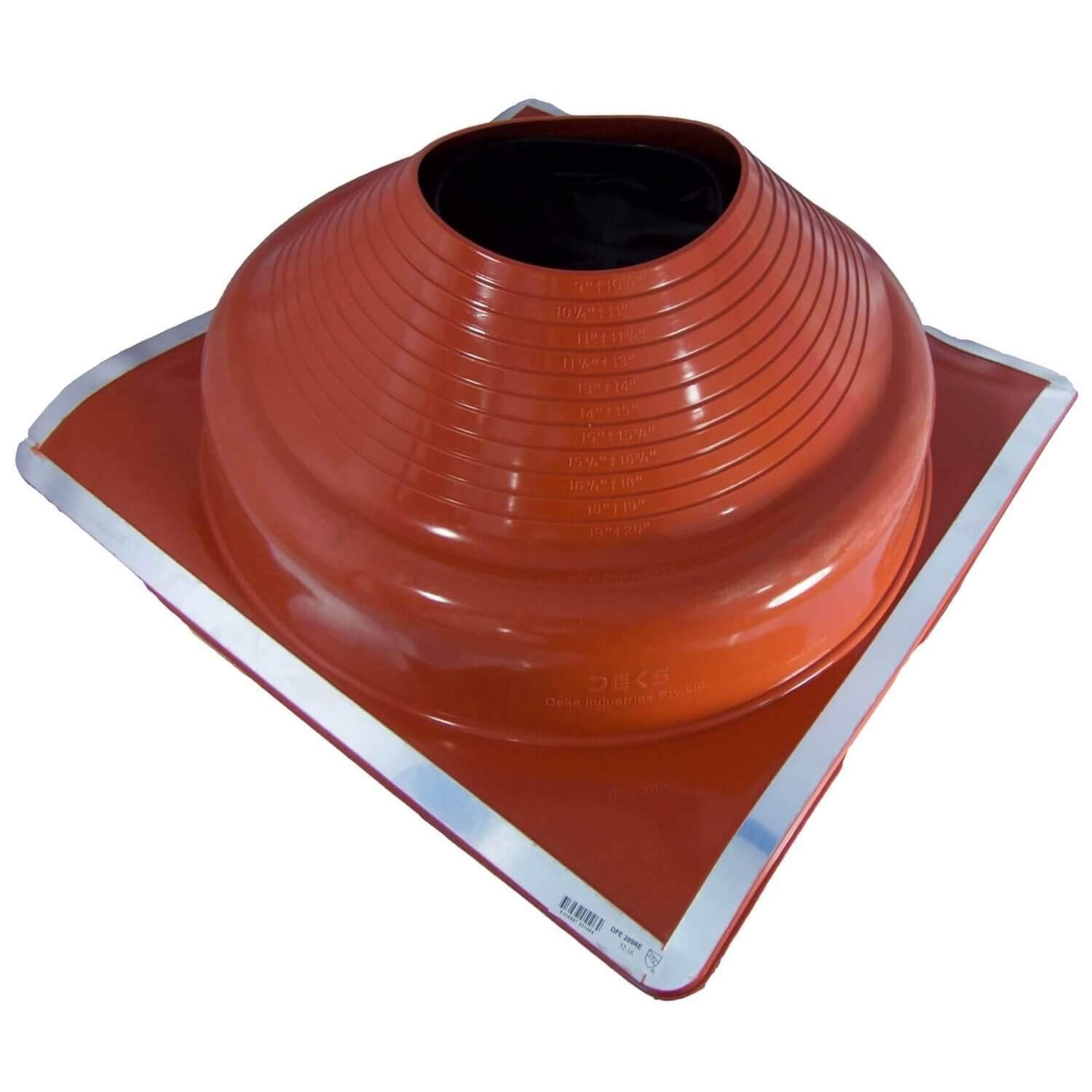 Dektite Square Base High Temperature Silicone - Metal Roofing Pipe Flashing Boots